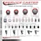 Service Caster 5'' Red Poly Swivel 1-3/4'' Expanding Stem Caster with Brake SCC-EX20S514-PPUB-RED-TLB-134 - alternate 4